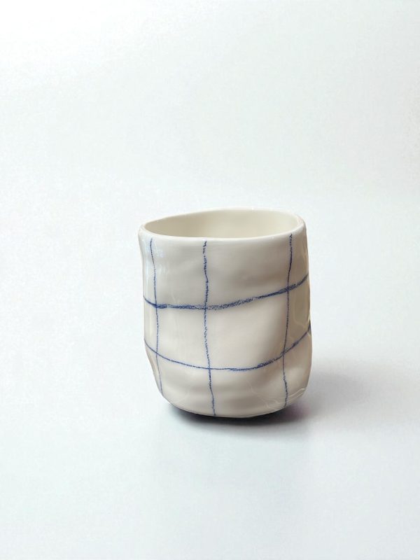 VASO CUADROS AZULES - Imagen 3