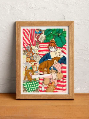 Lámina "Sofá y perros"