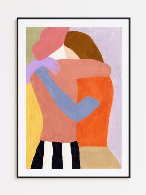 Lámina "Abrazo ilustración"