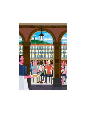 Lámina "En la plaza mayor"