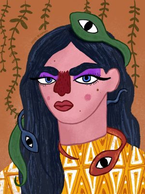 Lámina "Retrato medusa"