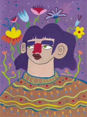 Lámina "Retrato morada"