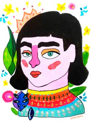 Lámina "Retrato pelo corto"