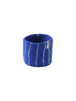 Macetero Lana 14 cm azul eléctrico