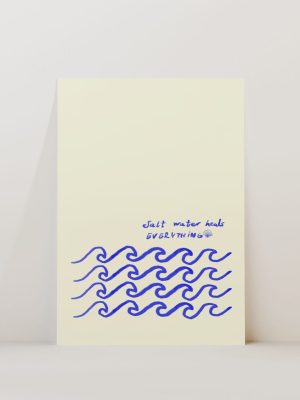 Lámina "Salt, water, heals everything"