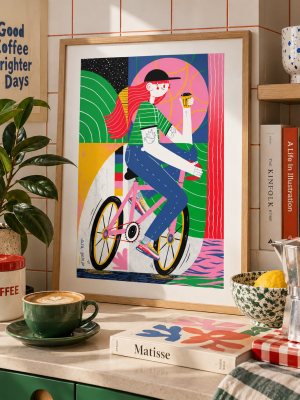 Lámina "Coffee and bike"