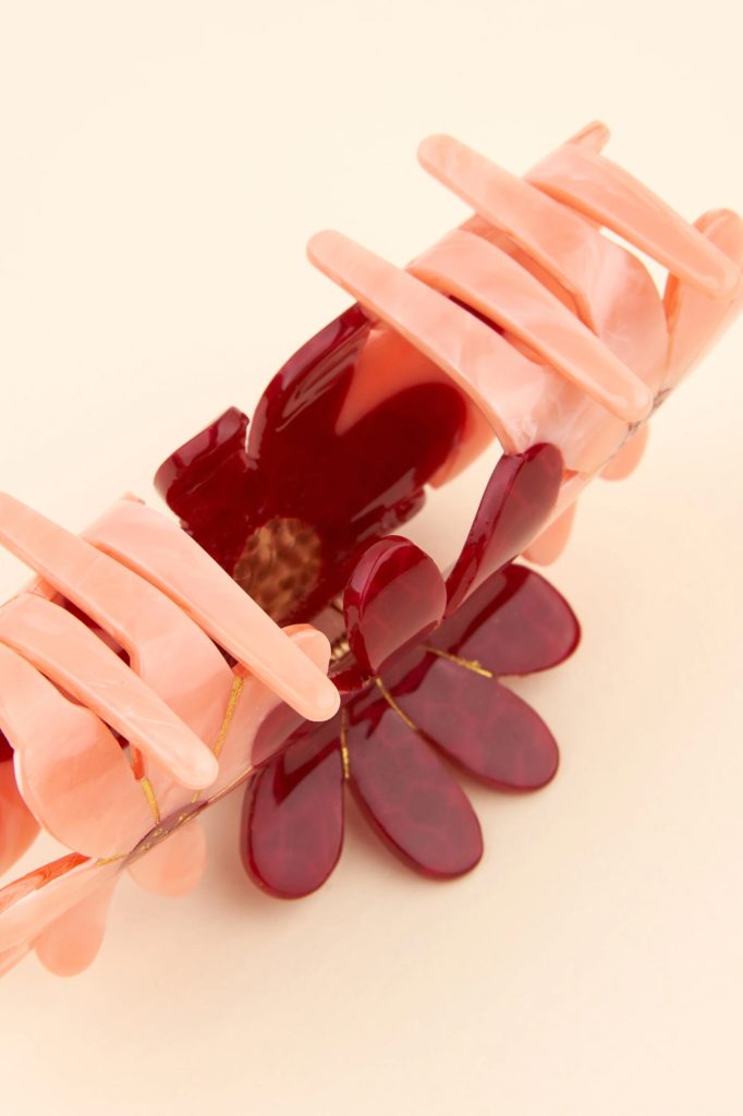 Pinza Trío Flores Rojas-Rosas