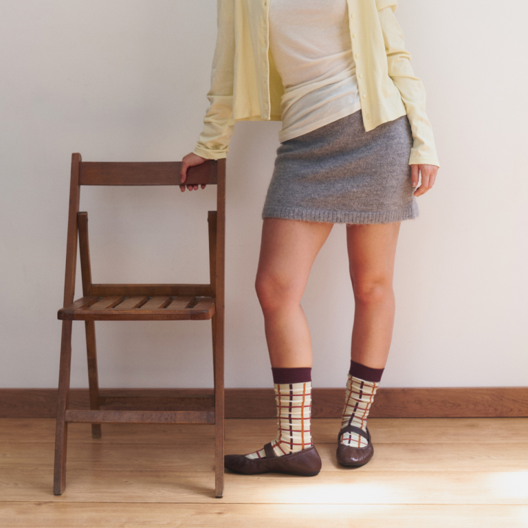 Calcetines damero verde claro de Bahalana Socks