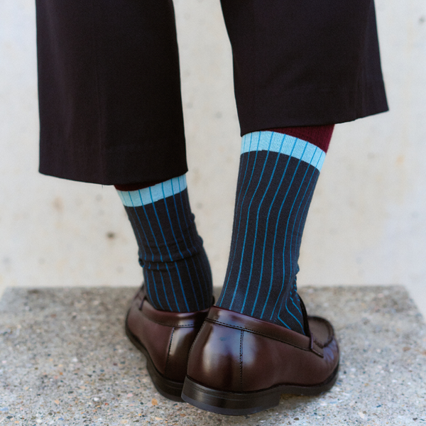 Calcetines overlap gris de Bahalana Socks